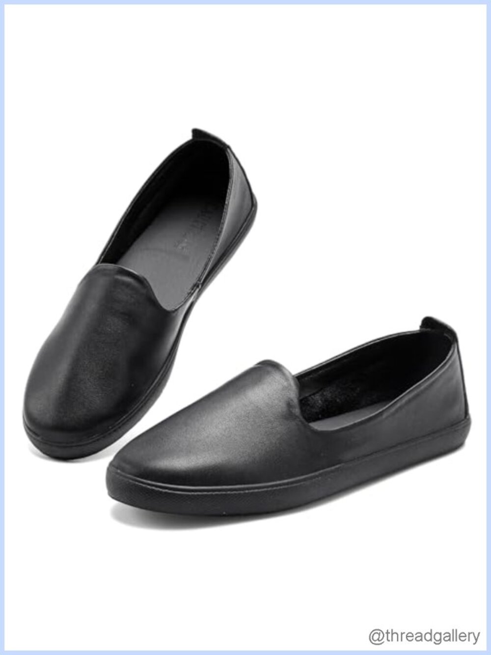 Genuine Leather Loafers Slip On Sneakers Comfortable Walking Flats